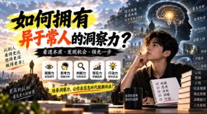 某公众号付费文章:如何拥有异于常人的洞察力?-虚拟资源库