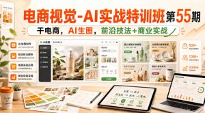 电商视觉-AI实战特训班第55期,干电商,AI生图,前沿技法+商业实战-虚拟资源库