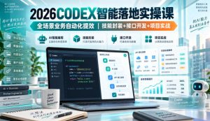 2026Codex智能落地实操课,全场景业务自动化提效,技能封装+接口开发+项目实战-虚拟资源库