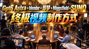 GPT-6 Astra+Blender+即梦+Higgsfield+Suno=终极视频制作方式!-虚拟资源库