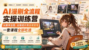 AI漫剧全流程实操训练营,从脚本出图、运镜成片到合规变现,一套课程全部吃透-虚拟资源库