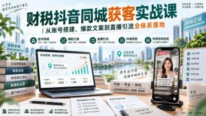 财税抖音同城获客实战课|从账号搭建、爆款文案到直播引流全体系落地-虚拟资源库