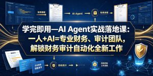 学完即用—AI Agent实战落地课:一人+AI=专业财务、审计团队,解锁财务审计自动化全新工作模式(更新0804)-虚拟资源库