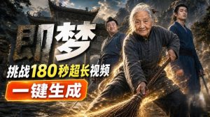 即梦挑战180秒超长视频!一键生成3分钟电影?完整制作流程详细分享!-虚拟资源库