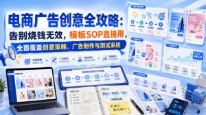 电商广告创意全攻略:告别烧钱无效,模板SOP直接用,全面覆盖创意策略、广告制作与测试系统【原创双语字幕】-虚拟资源库