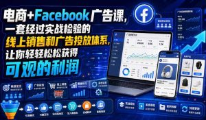 电商+Facebook广告课,一套经过实战检验的线上销售和广告投放体系,让你轻轻松松获得可观的利润【原创双语字幕】-虚拟资源库
