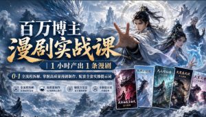 百万博主漫剧实战课|1小时产出1条漫剧,0‑1全流程拆解,掌握高质量漫剧制作,配套全套实操提示词-虚拟资源库
