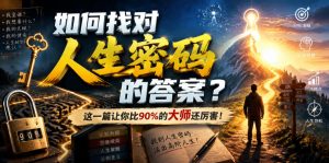 付费文章:如何找对人生密码的答案?这一篇让你比90%的大师还厉害!-虚拟资源库