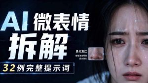 AI微表情拆解提示词合集,精准调控AI角色表情,可直接复用,0基础也能调出影视级表情变化-虚拟资源库