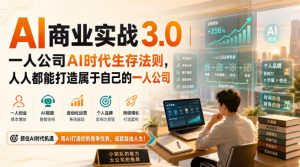 AI商业实战3.0|一人公司AI时代生存法则,人人都能打造属于自己的一人公司-虚拟资源库