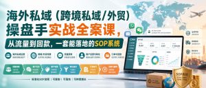 海外私域（跨境私域/外贸）操盘手实战全案课，从流量到回款，一套能落地的SOP系统-虚拟资源库